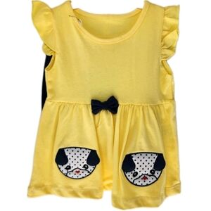 Baby 2-Pieces Dress Outfit Set Ruffle Sleeve Dress w/Shorts Size 6-9 Months